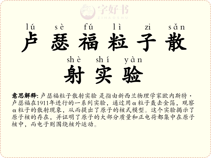 卢瑟福粒子散射实验