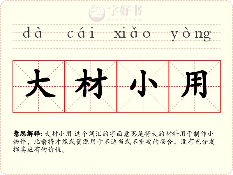 大材小用