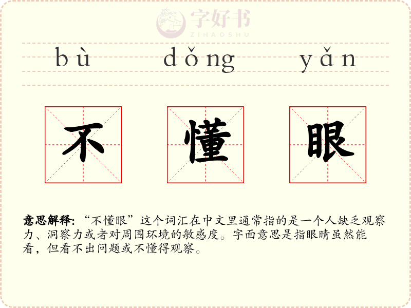 不懂眼