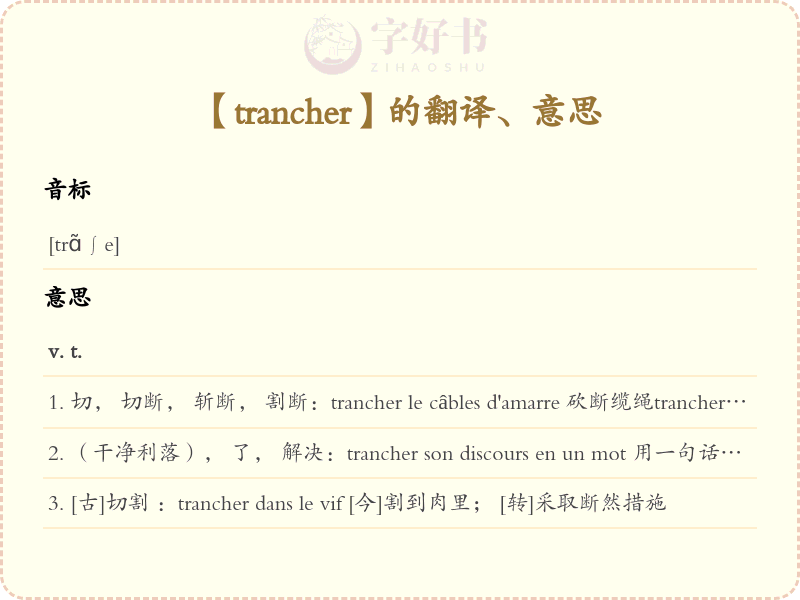 trancher