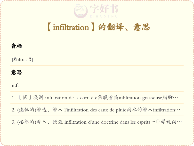 infiltration