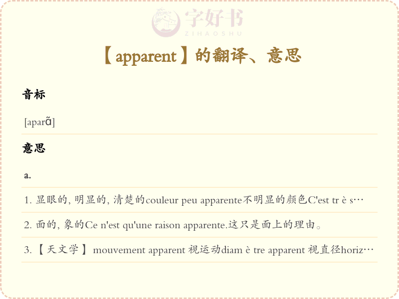 apparent