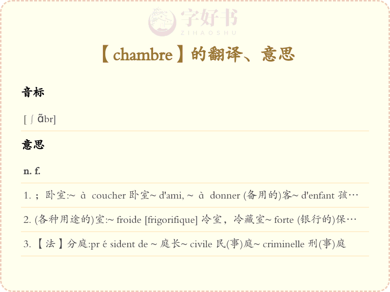 chambre