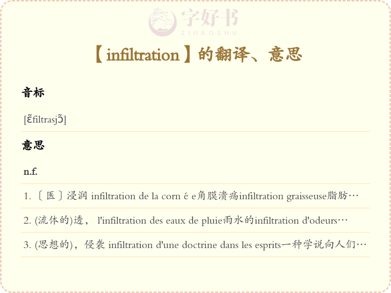 infiltration