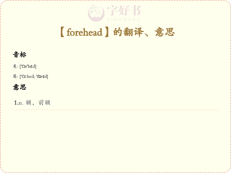 forehead