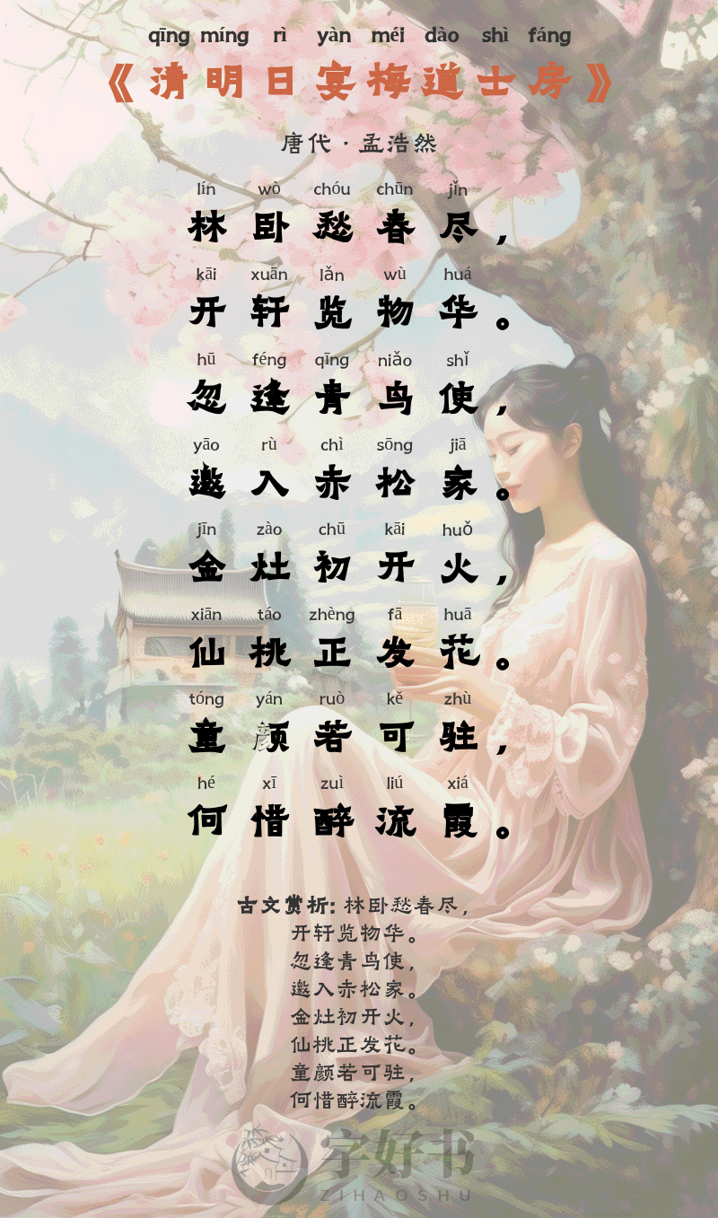 清明日宴梅道士房