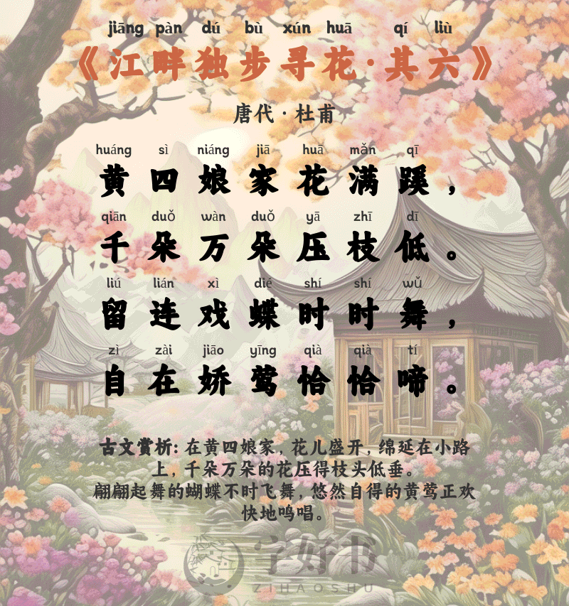 江畔独步寻花·其六