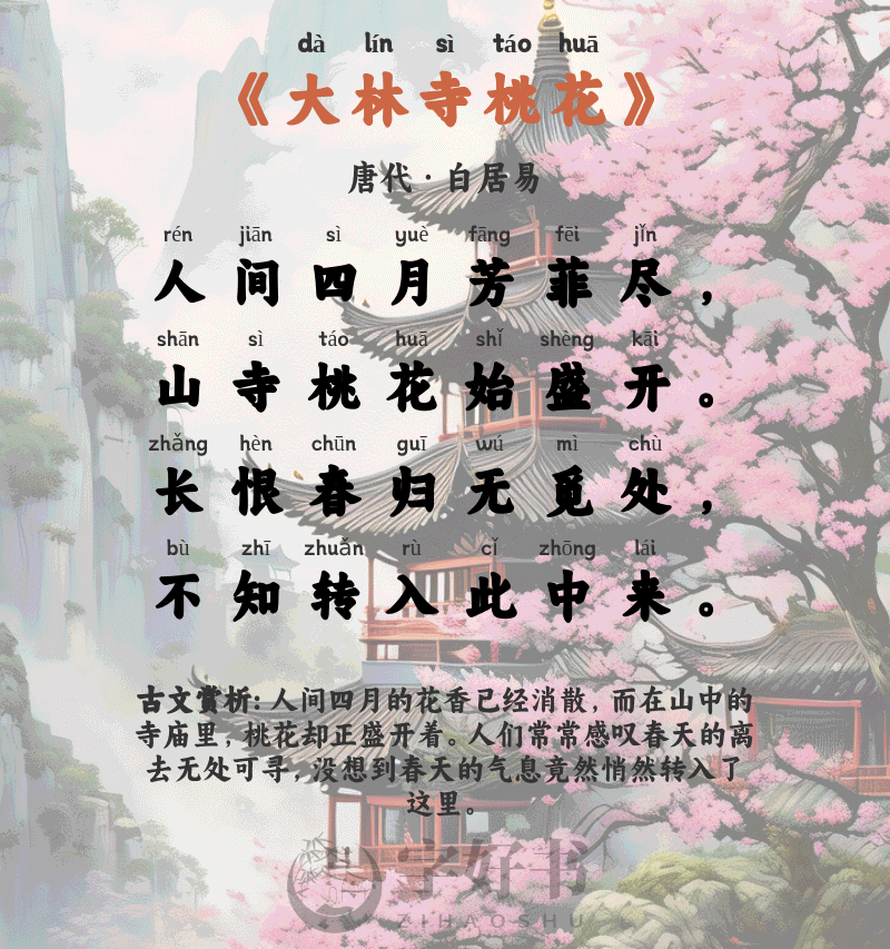 大林寺桃花