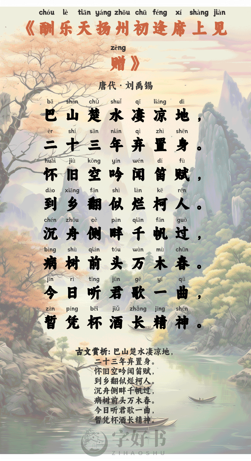 酬乐天扬州初逢席上见赠