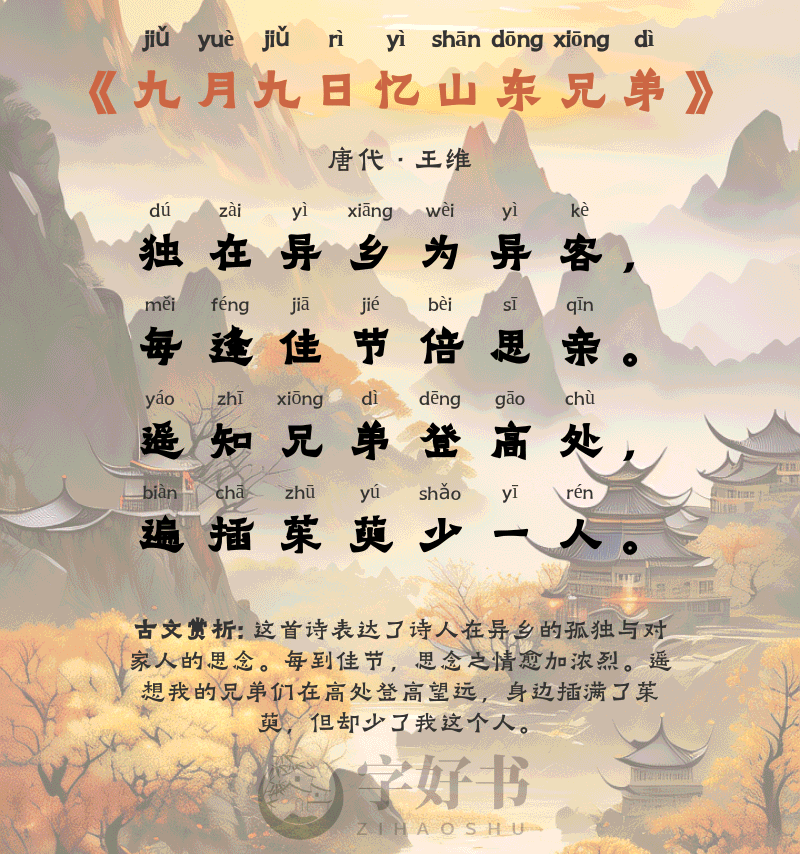 九月九日忆山东兄弟