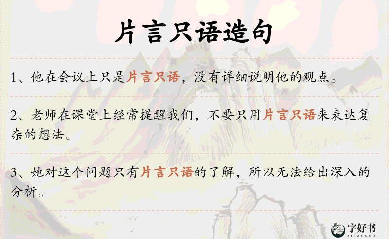 片言只语