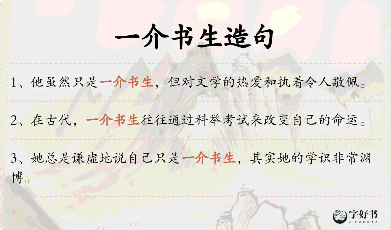 一介书生