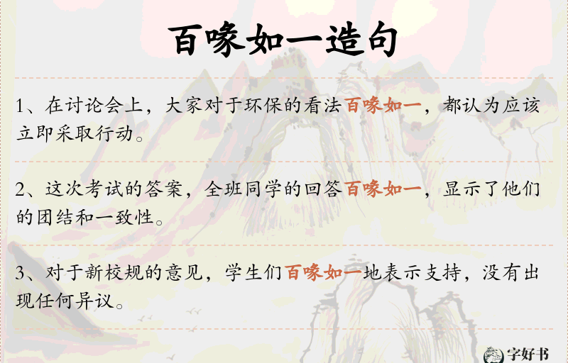 百喙如一