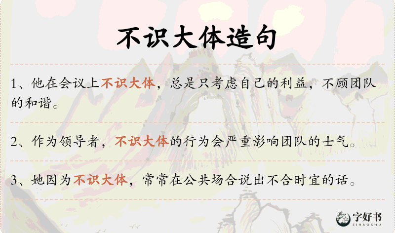 不识大体
