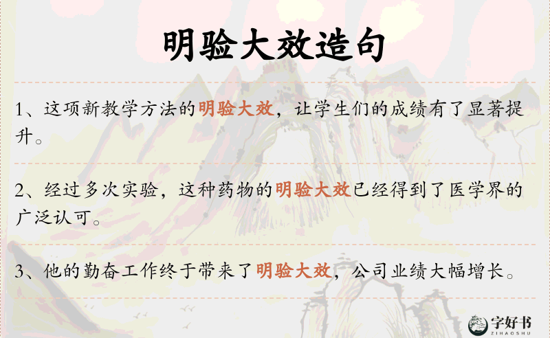 明验大效