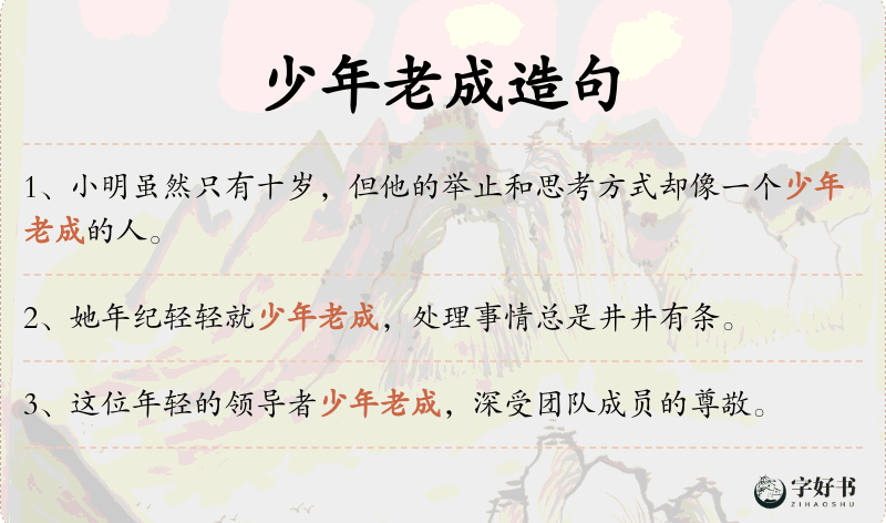 少年老成