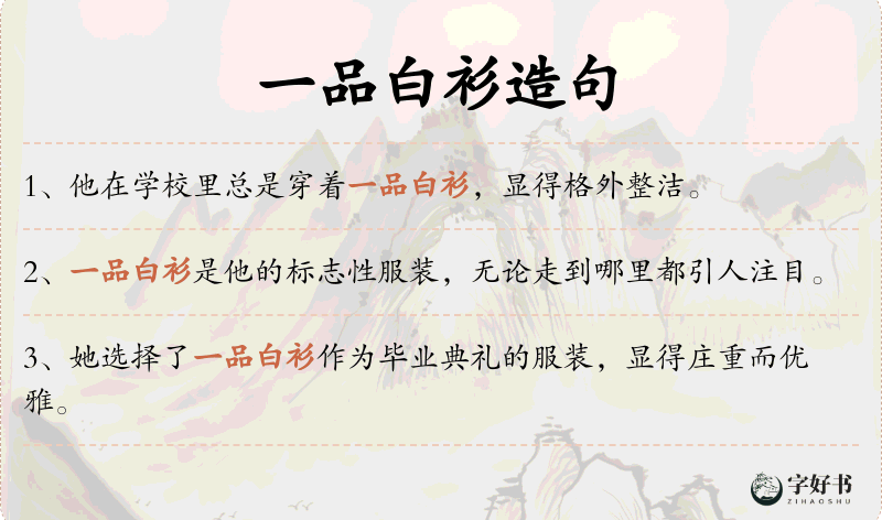 一品白衫