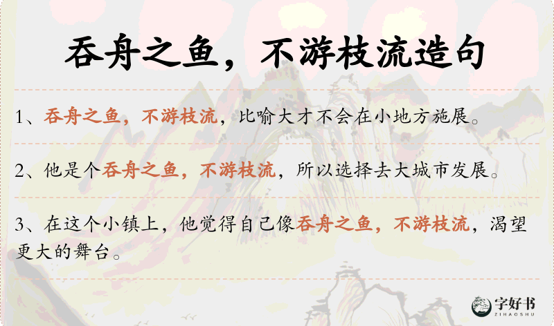 吞舟之鱼，不游枝流
