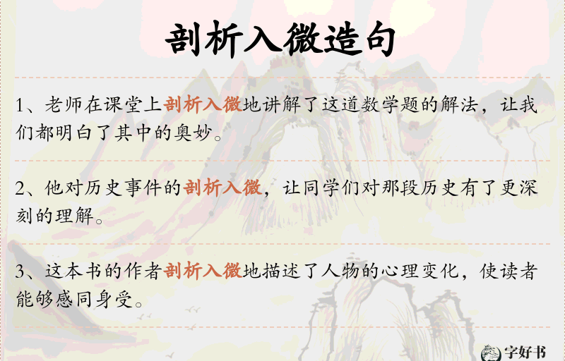 剖析入微
