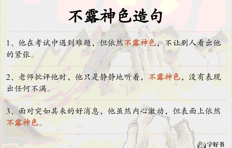 不露神色
