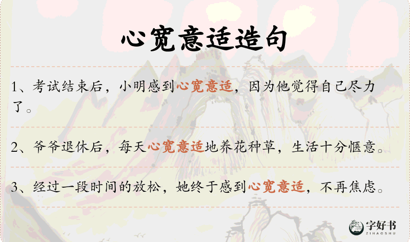 心宽意适
