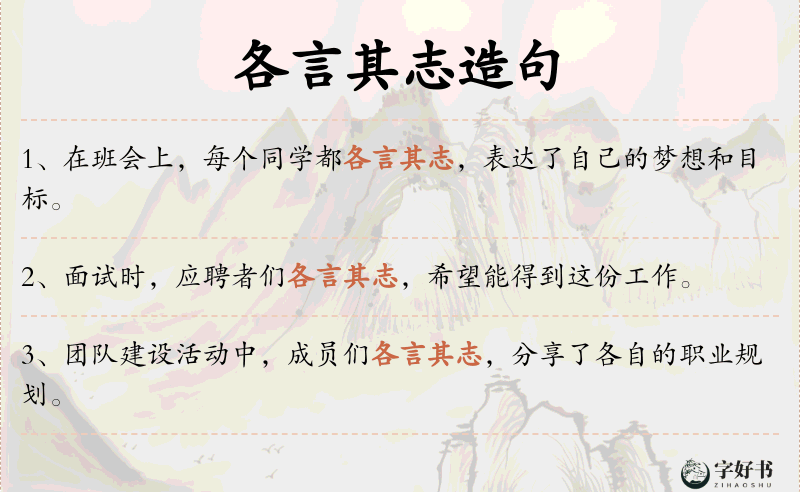 各言其志