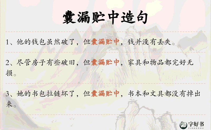 囊漏贮中