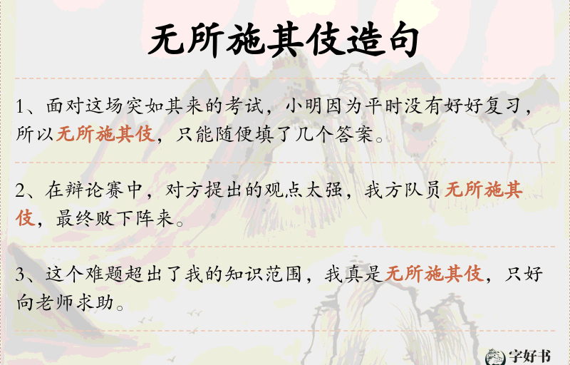 无所施其伎