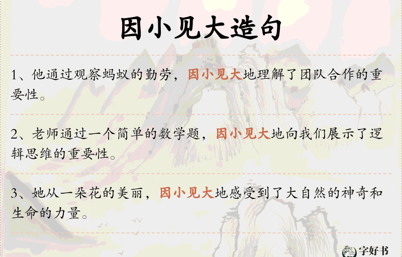因小见大