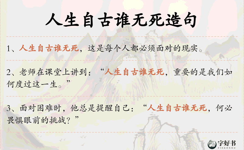 人生自古谁无死