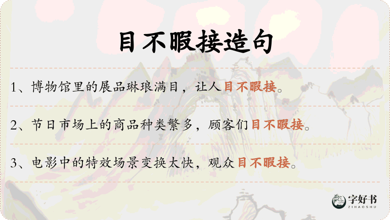 目不暇接
