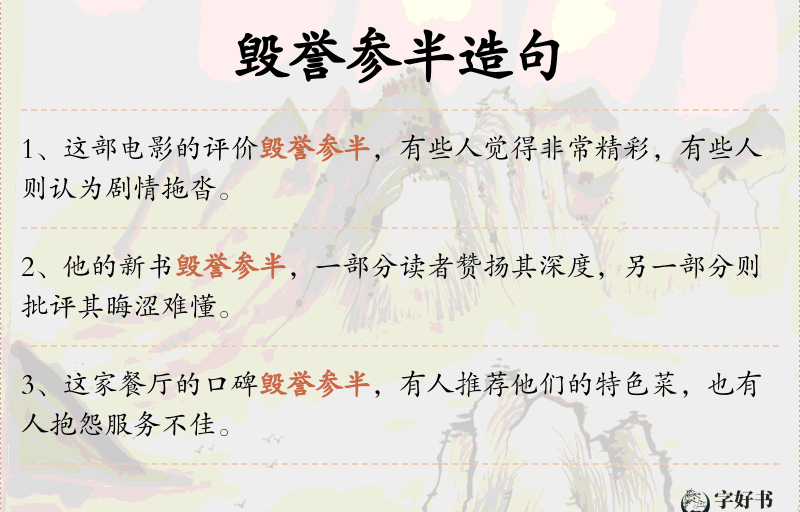 毁誉参半