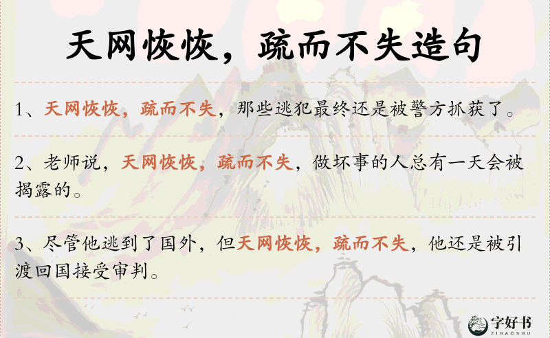 天网恢恢，疏而不失