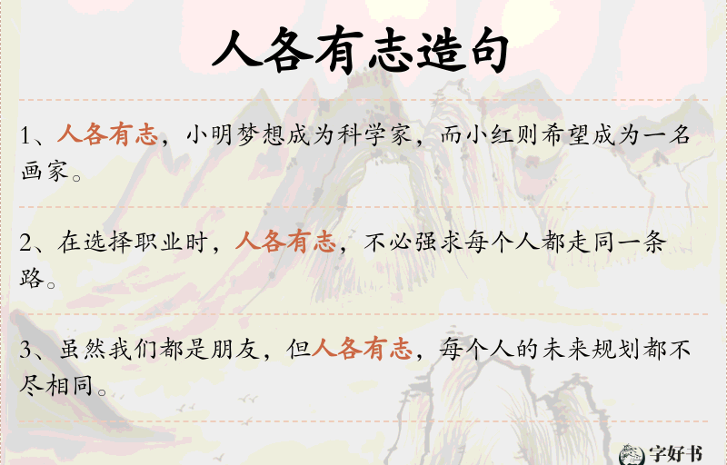人各有志