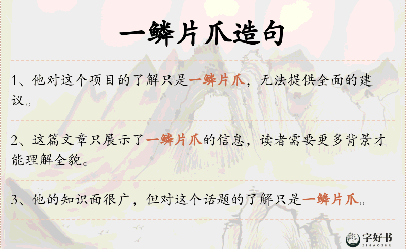 一鳞片爪