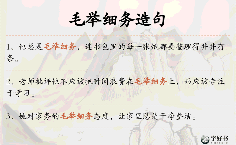毛举细务