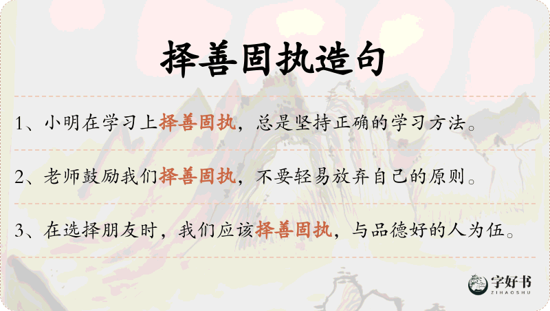 择善固执