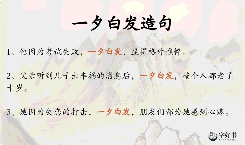 一夕白发