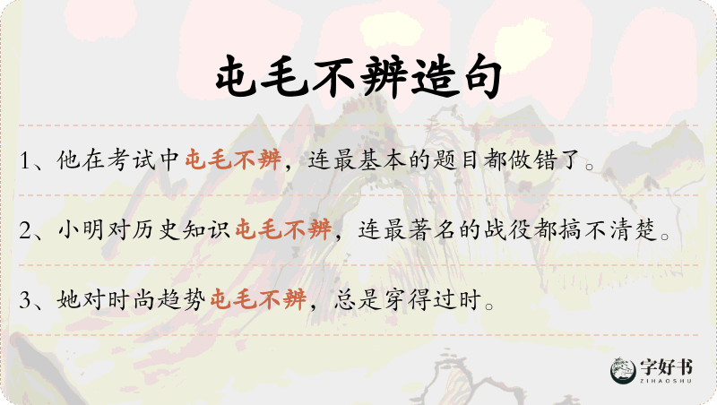 屯毛不辨