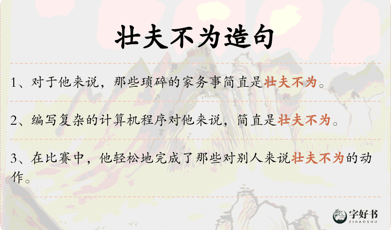 壮夫不为